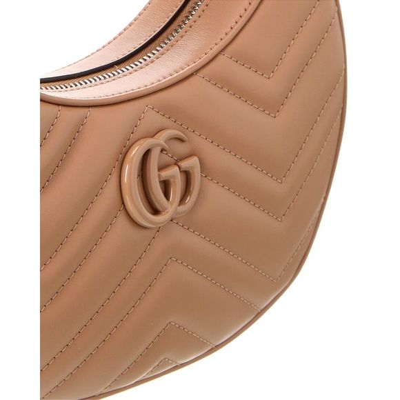 Gucci GG Marmont Half Moon Shaped Mini Leather Crossbody - Picture 3 of 5